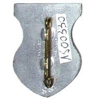 GJF 12 / Camp 5  Sidi Brahim  "Franc Jeu" , piolet et cor de chasse sur fond de montagnes enneigées, aluminium peint