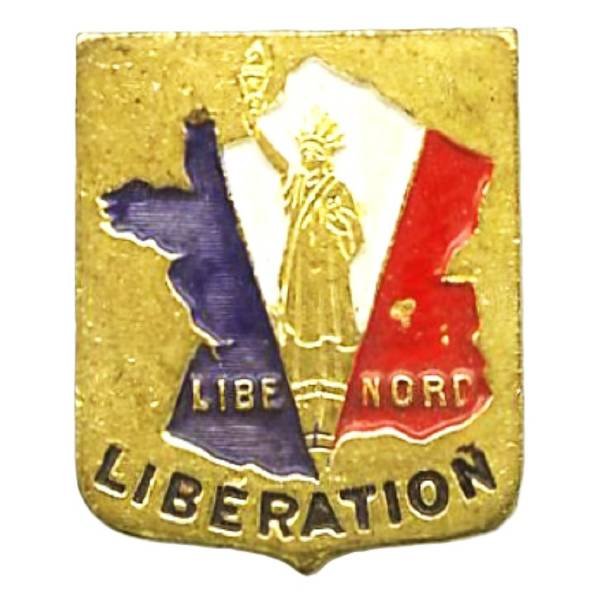 Libération, "Libé-Nord", peint, 17x20, attache boutonnière