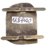 7° Régiment du Génie / 376° / 1° Bataillon de Sapeurs Routiers , casque sur borne, fixation par 4 pattes repliables