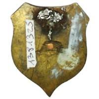 Direction du Matériel de Berlin , 34 x 40, peint, ours noir de Berlin émail, sans attache , traces de colle au dos