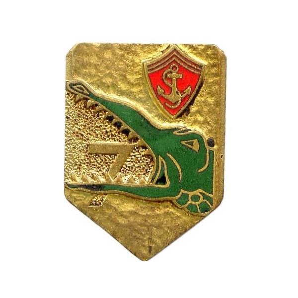 7° Régiment d'Artillerie Coloniale , crocodile vert, émail, guillochage droit, 1 boléro Drago