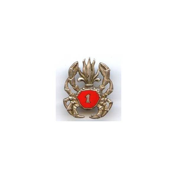 1° Régiment Etranger de Cavalerie / 1° Groupement Amphibie , crabe rouge, sans attache