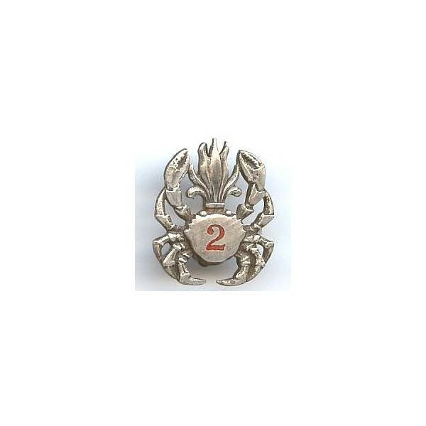 1° Régiment Etranger de Cavalerie / 2° Gpt Amphibie, carapace argent, 2 rouge