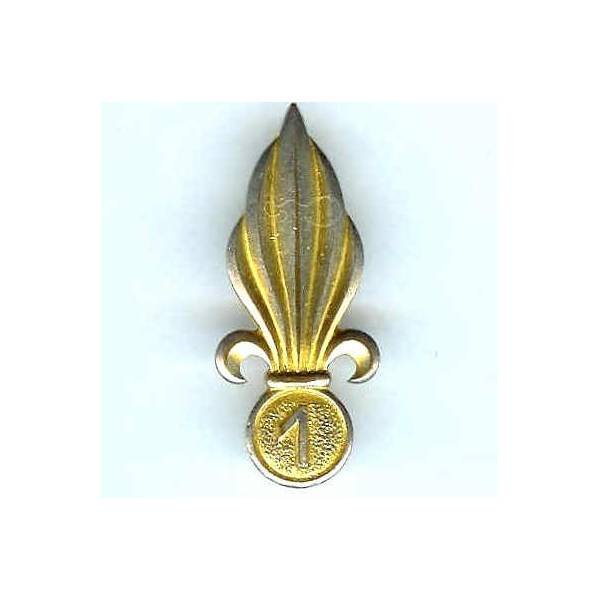 1° Régiment Etranger d'Infanterie , flamme de bérêt, attache à molette (Algérie), sans la molette