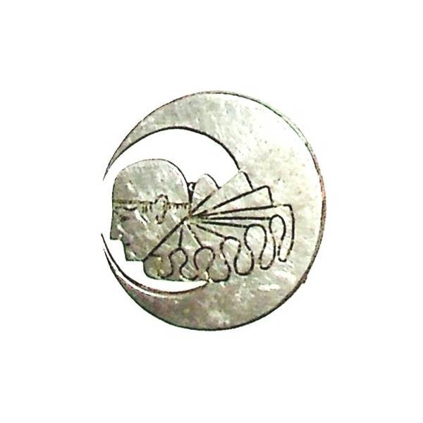 VB 125 , 2° Escadrille du Groupe de Reconnaissance 1 /22 en AFN, tête de Pierrot tout métal dans un croissant ouvert à gauche