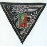 2° Régiment Etranger Parachutiste , tissu brodé de fils d'or et argent, 108x95