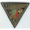 2° Régiment Etranger Parachutiste , tissu brodé de fils d'or, 77x70 environ