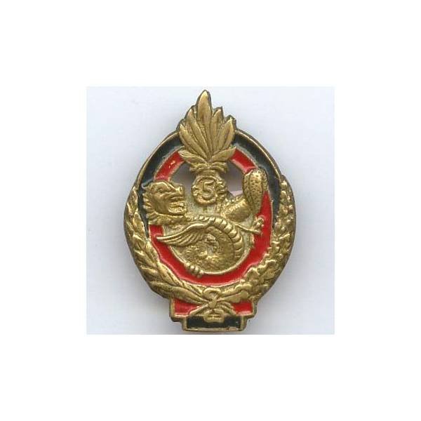 5° Régiment Etranger d'Infanterie en Extrême-Orient , moulage Drago peint, doré, évidé
