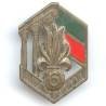 6° Régiment Etranger d'Infanterie , colonnes, argenté, dos pointillé, attache coupée