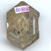 6° Régiment Etranger d'Infanterie , colonnes, argenté, dos pointillé, attache coupée