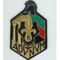 6° Régiment Etranger de Génie , tissu brodé 75x120 environ