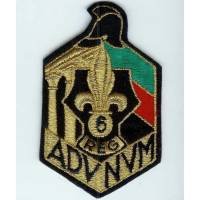 6° Régiment Etranger de Génie , tissu brodé 75x120 environ