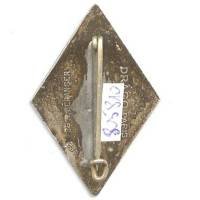 11° REI, argenté, grenade émaillée, attache ressoudée
