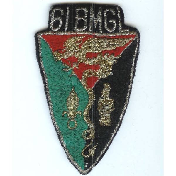 61° Bataillon Mixte Génie-Légion, tissu 70x113, usé