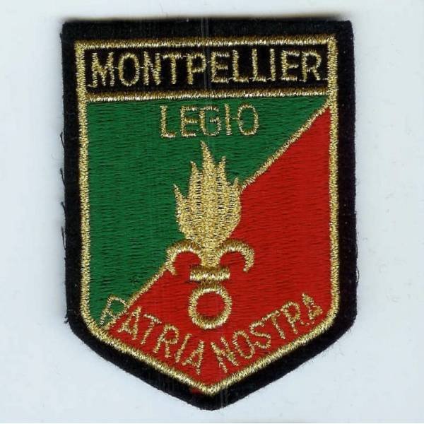 Légion Etrangère  A.A.L.M.E Montpellier, tissu 63 x 85