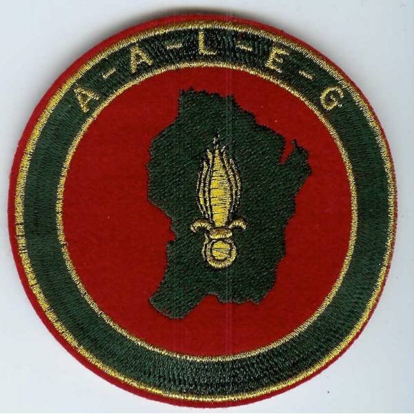 Légion Etrangère  A.A.L.E.G , tissu, diamètre 100
