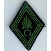 Légion Etrangère , losange de bras militaire du rang, bombe évidée, tissu