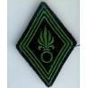 Légion Etrangère , losange de bras militaire du rang, bombe évidée, tissu