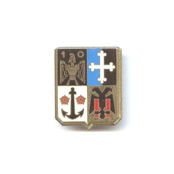 10° Régiment du Génie, écu, épingle sertie