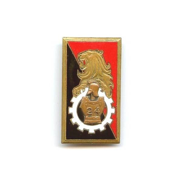 24° BG, lion doré, dos lisse, manque 1 pastille