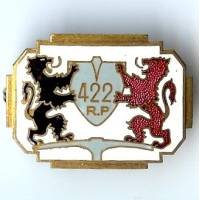 422° Régiment de Pionniers , lions noir et rouge, dos grenu, boléro oblong
