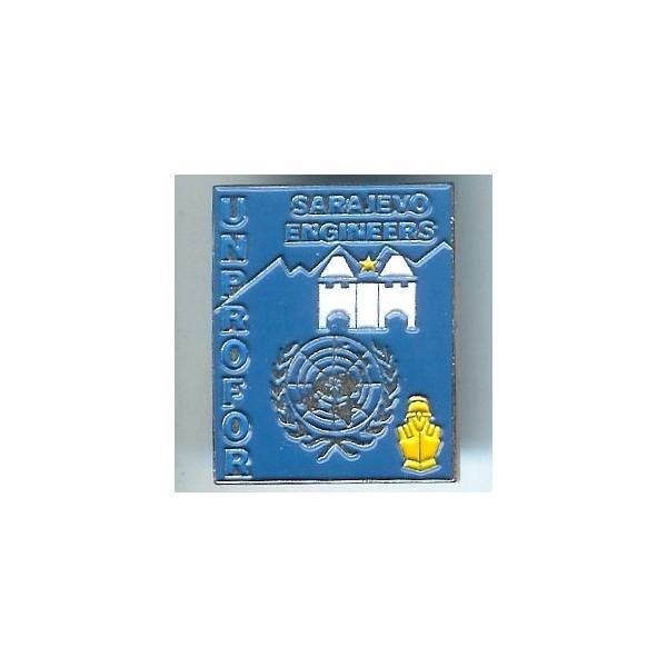 Sarajevo Engineers UNPROFOR, attache pin' s, matriculé
