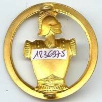 Insigne de bérêt du Génie , dos estampé