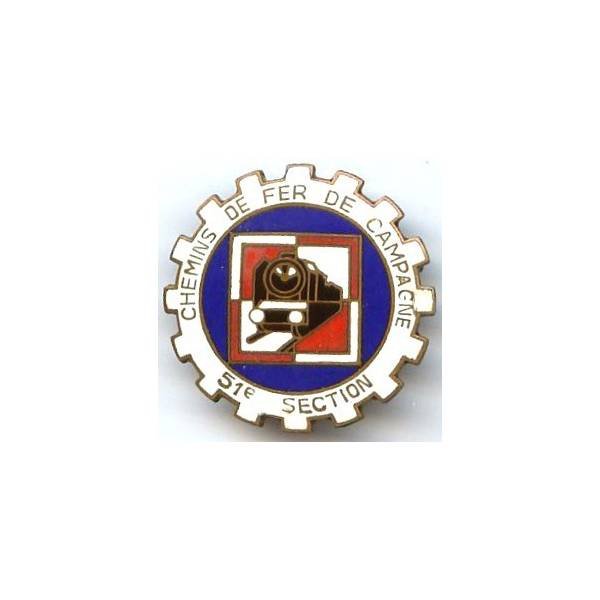 51° Section de Chemin de Fer de Campagne, roue dentée, léger éclat