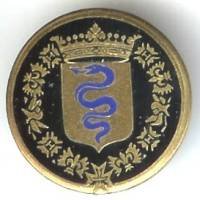 Colbert, rond, fond noir,...
