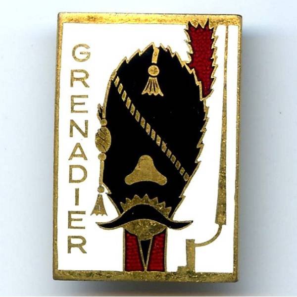 Grenadier (patrouilleur 1944-58), fond blanc, dos lisse