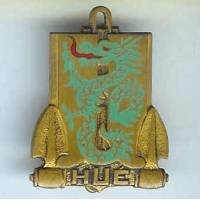 Hué (patrouilleur 1949-55), dragon vert clair, guilloché