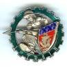 1° Régiment du Train , Petit Poucet, armes de Paris, émail, bleu translucide, attache sécu