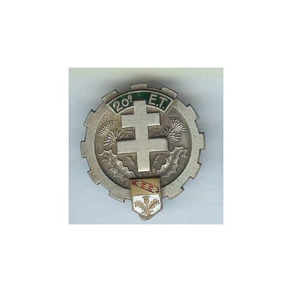 20° Escadron (Régional) du Train, sigle et blason émaillés