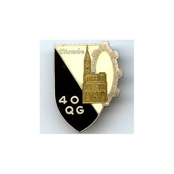 40° (Esc) Quartier Général de la 1° Armée, pastille oblongue