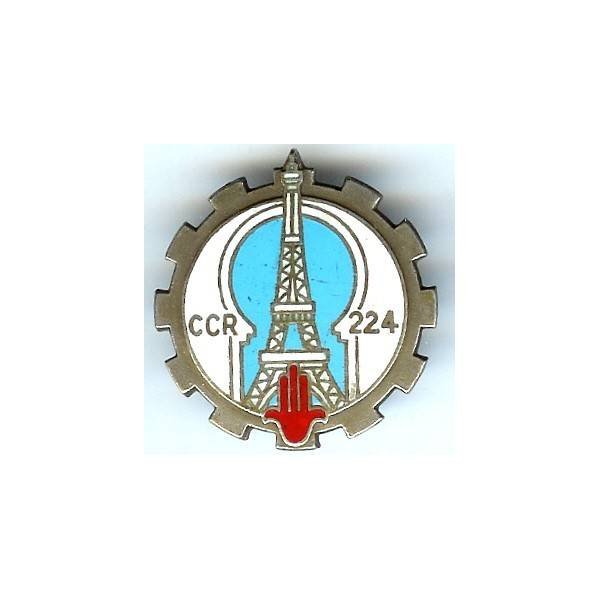 224° Cie de Circulation Routière, émail, attache coupée