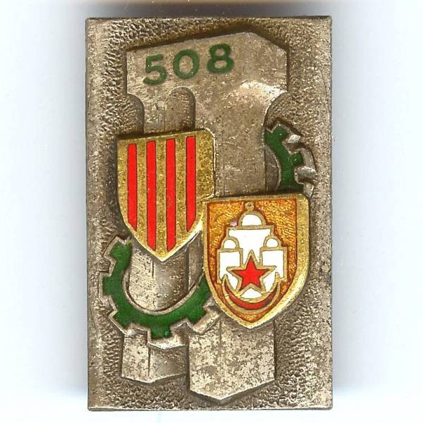 508° Régiment du Train, émail, pastille oblongue