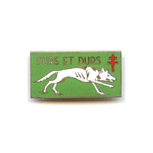 2° Corps d'Armée FFL , loup blanc, "purs et durs", émail