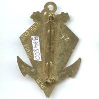 4° Régiment d'Infanterie de Marine / 3° Compagnie, bleu clair, épingle sécurité, nté 74