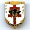 Bataillon de Marche 5 de la 1° Division de la France Libre , Cameroun, éléphant, épingle de nourrice, infimes écailles