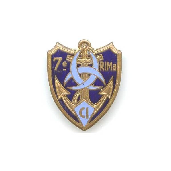 7° Rgt d'Infanterie de Marine / Centre d'Instruction , émail, boléro lisse ourlé
