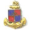9° Division d'Infanterie Coloniale , émail, attache grossièrement ressoudée