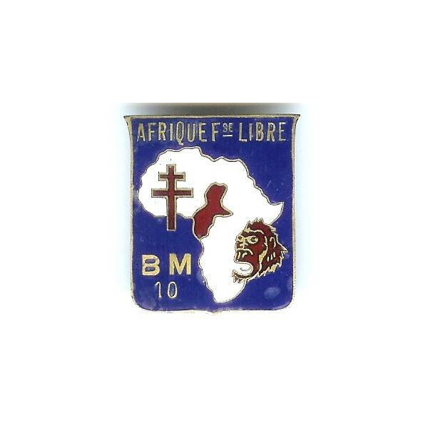 Bataillon de Marche 10 / 1° Division de la France Libre , Afrique Française Libre, 36 mm, petite restauration