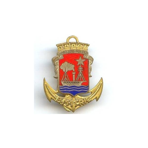 11° Régiment d'Infanterie Coloniale / Bataillon de Marche en Extrême-Orient , Saïgon 1849 1949, ancre, écu