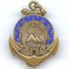24° Rgt d'Infanterie Coloniale / Centre d'Instruction , émail, dos lisse doré, 1 boléro Drago