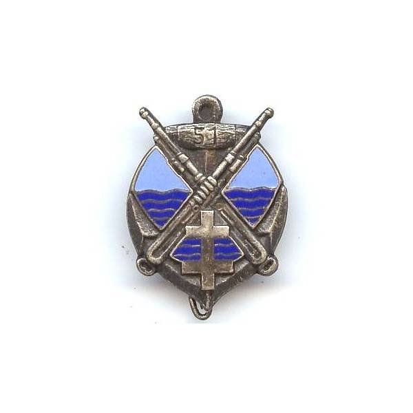 51° Rgt de Mitrailleurs d' Infanterie Coloniale , mitrailleuses et croix de Lorraine, gros boléro