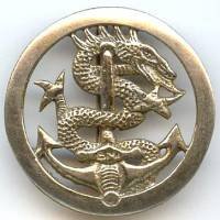 Bataillon de Marche Indochinois , insigne de bérêt, 44 mm, chromé