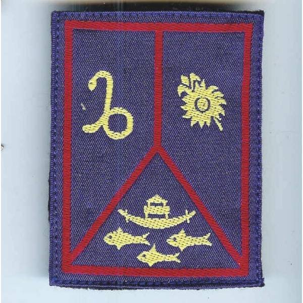 Commandement Supérieur du Groupe Antilles Guyane , tissu brodé 65x82 environ