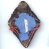 Infanterie Coloniale , losange de bras , tissu brodé sur feutre noir, mauvais état