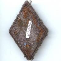 Infanterie Coloniale , losange de bras , tissu brodé sur feutre gris-bleu