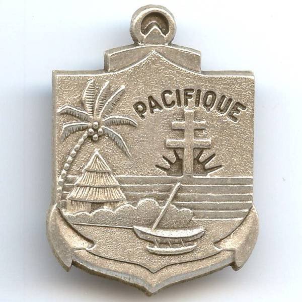 Régiment d'Infanterie de Marine du Pacifique  Polynésie, épingle sertie, tirage 2002